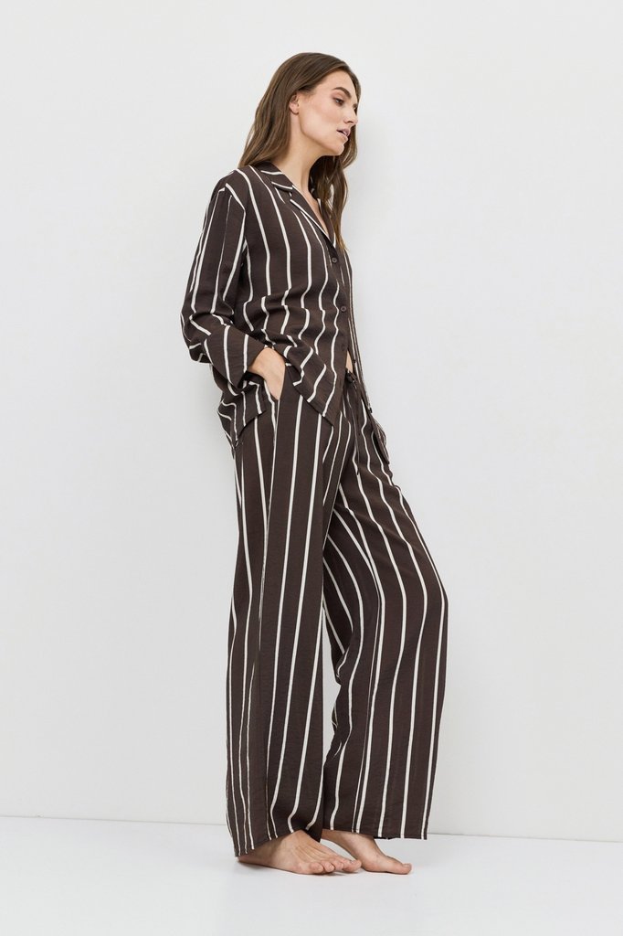 sku: CEDAR | Brand: Aruelle  | Size: XSmall Small Medium Large XLarge XXLarge  | Colors: Шоколадный/Молочный  | Бренды Aruelle | Домашняя одежда Костюмы | Title: Комплект с брюками CEDAR