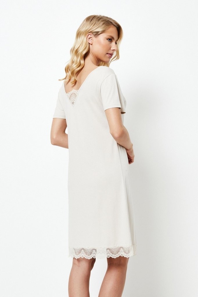 sku: EVELYN | Brand: Aruelle  | Size: XSmall Small Medium Large XLarge XXLarge  | Colors: Молочный  | Бренды Aruelle | Домашняя одежда Сорочки | Title: Сорочка EVELYN