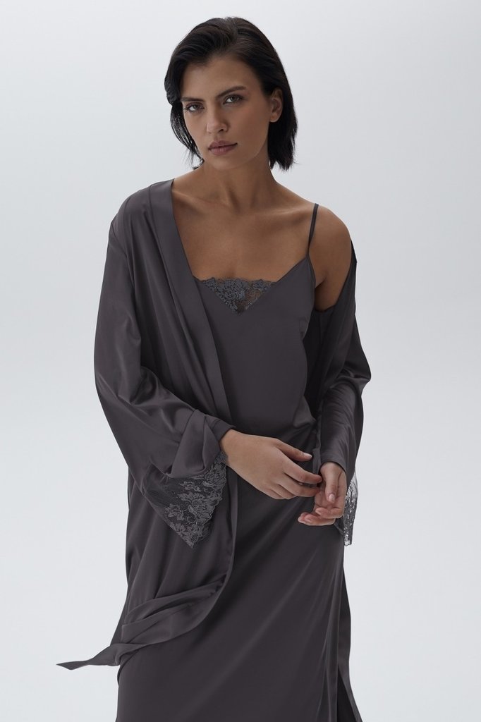 sku: 60592-1 | Brand: Laete  | Size: XL/2XL XS/S M/L  | Colors: Серый  | Бренды Laete | Домашняя одежда Халаты | Title: Халат