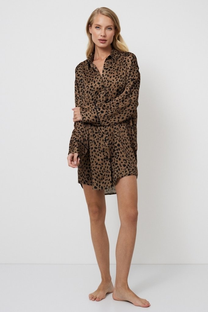 sku: KIANNA | Brand: Aruelle  | Size: XSmall Small Medium Large XLarge XXLarge  | Colors: Леопард  | Бренды Aruelle | Домашняя одежда Сорочки | Title: Сорочка KIANNA