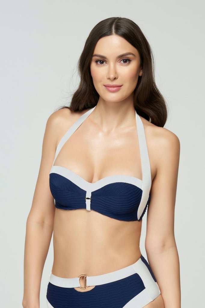 sku: L2325-Y-902 | Brand: Marc Andre  | Size: 36 B 36 C 36 D 38 B 38 C 38 D 40 B 40 C 40 D 42 B 42 C 42 D 44 B 44 C 44 D  | Colors: Сине-белый  | Бренды Marc&Andre | Купальники Раздельные | Title: Бюстгальтер GOLDEN EYE