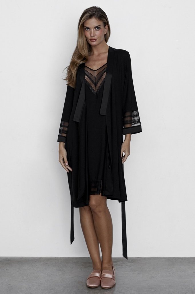 sku: 52181 | Brand: Laete  | Size: XL/2XL XS/S M/L  | Colors: Черный  | Бренды Laete | Домашняя одежда Халаты | Title: Халат