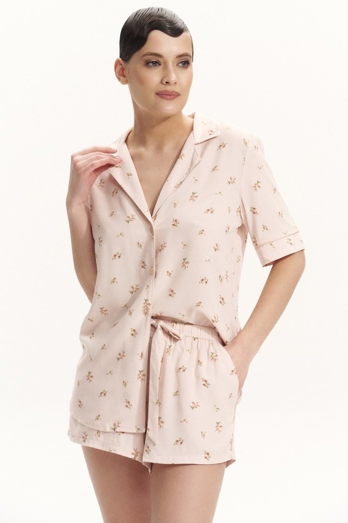 sku: FREESIA | Brand: Aruelle  | Size: XSmall Small Medium Large XLarge XXLarge  | Colors: Пудровый  | Бренды Aruelle | Домашняя одежда Пижамы | Title: Пижама с шортами FREESIA