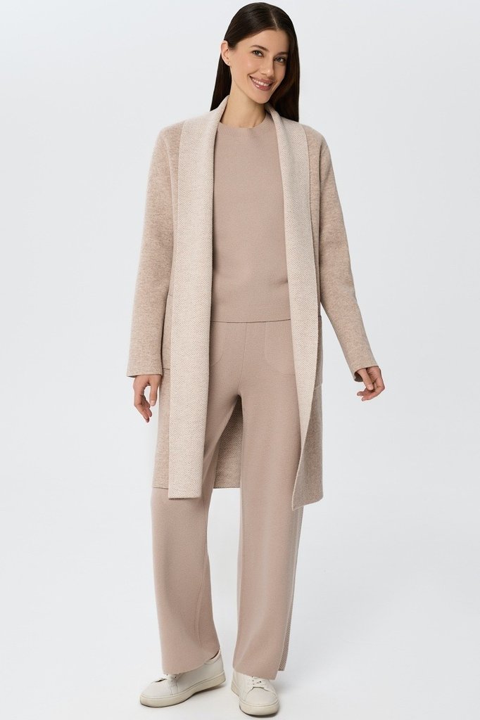 sku: W25-00CH0101 | Brand: Marc Andre  | Size: Small Medium Large  | Colors: Бежевый  | Бренды Marc&Andre | Кашемир Кардиганы | Title: Кардиган ETERNAL WAVES