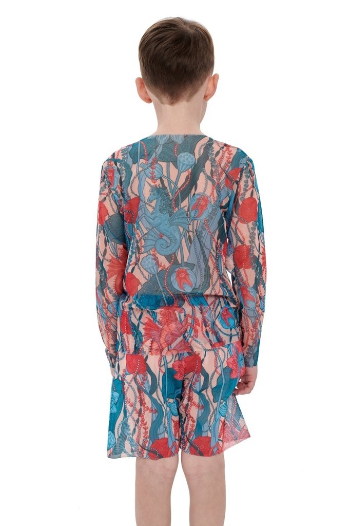 sku: 24002410 | Brand: RoDaSoleil  | Size: 104 110 116 122 128 134 140 146 152 158  | Colors: Цветной  | Бренды RoDaSoleil | Детские купальники | Title: Футболка МОРСКИЕ ЕДИНОРОГИ