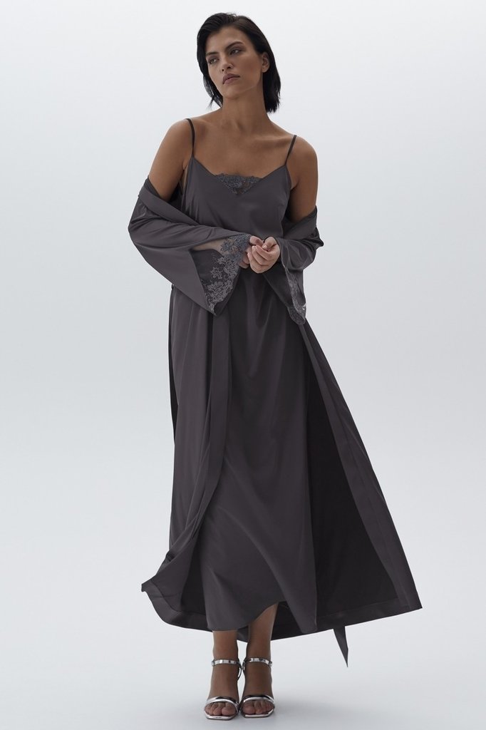 sku: 60592-1 | Brand: Laete  | Size: XL/2XL XS/S M/L  | Colors: Серый  | Бренды Laete | Домашняя одежда Халаты | Title: Халат