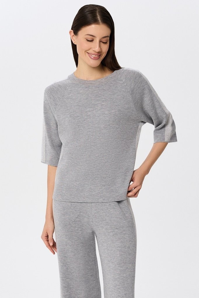 sku: W25-00CH0219 | Brand: Marc Andre  | Size: 36 38 40 42 44 46  | Colors: Серый  | Бренды Marc&Andre | Кашемир Джемперы | Title: Джемпер ETERNAL WAVES