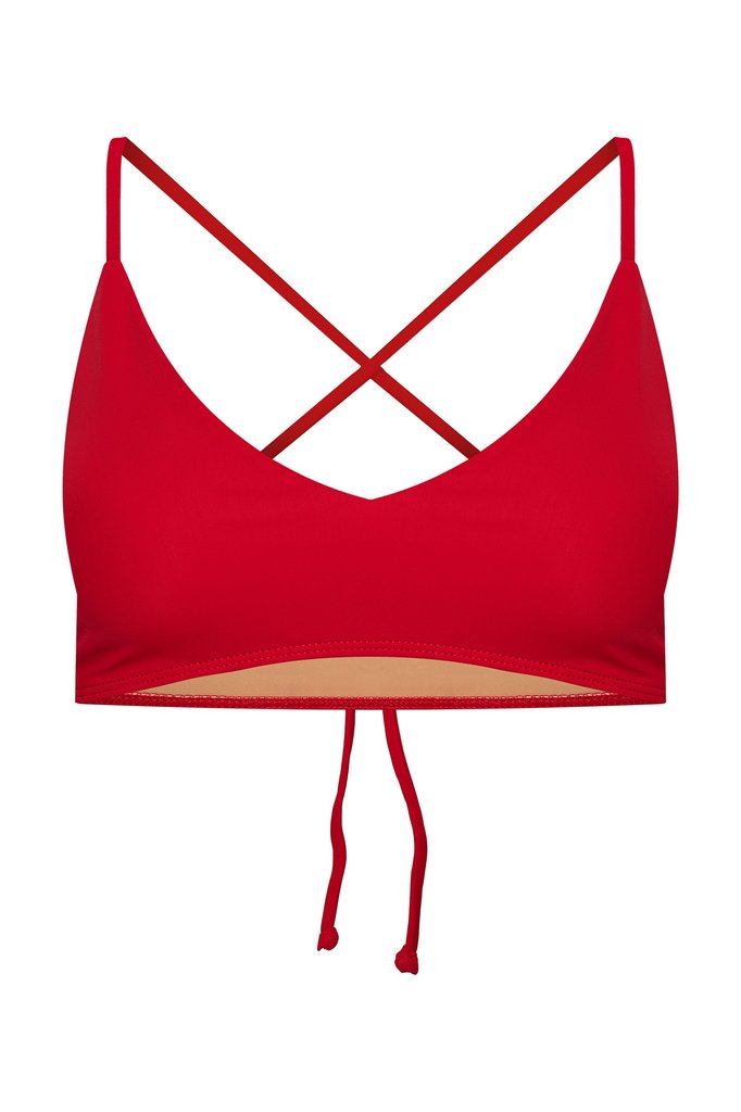 sku: MN-010 | Brand: MY NYMPH  | Size: XSmall Small Medium Large  | Colors: Красный  | Бренды MY NYMPH | Купальники Раздельные | Title: Топ ЭГЛА