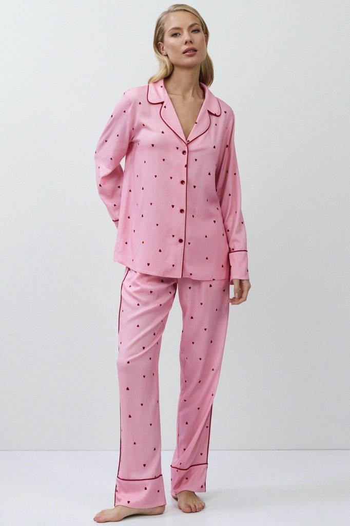 sku: CHERIE | Brand: Aruelle  | Size: XSmall Small Medium Large XLarge XXLarge  | Colors: Розовый  | Бренды Aruelle | Домашняя одежда Пижамы | Title: Пижама с брюками CHERIE
