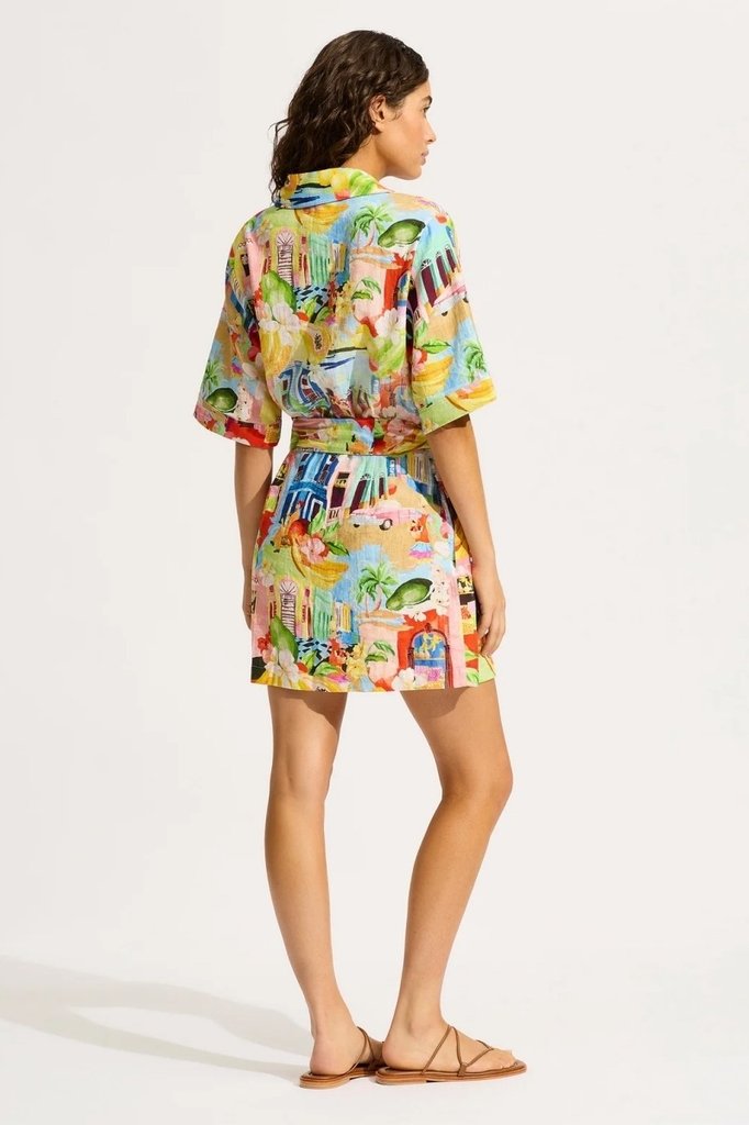 sku: 55442-DR | Brand: Seafolly  | Size: Small Medium Large  | Colors: Бирюзовый  | Бренды Seafolly | Пляжная одежда | Title: Платье - рубашка CUBA