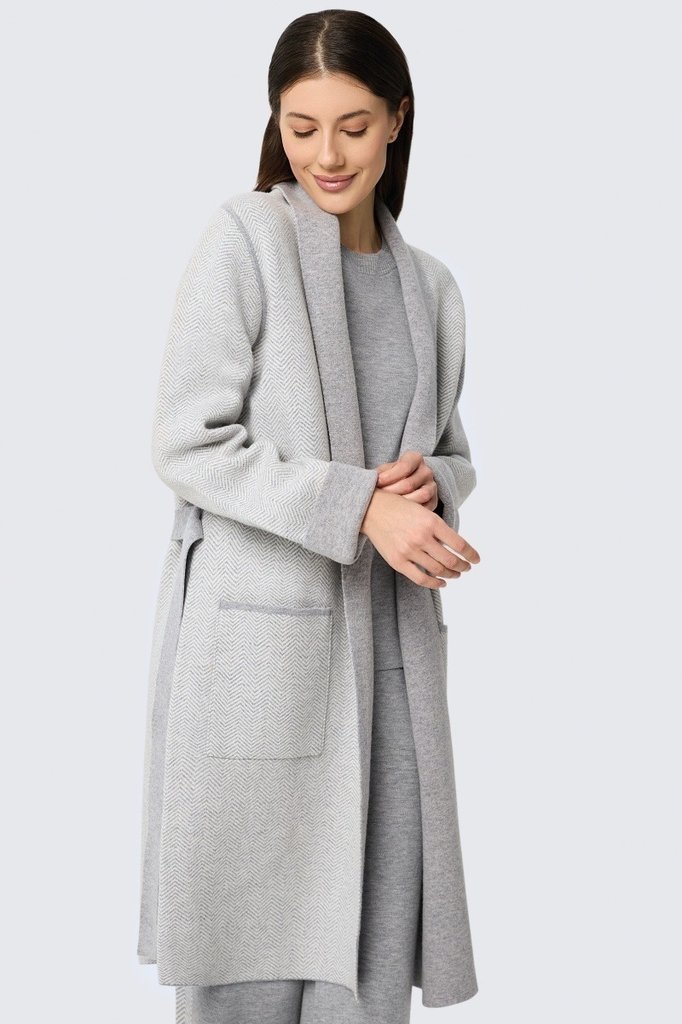 sku: W25-00CH0201 | Brand: Marc Andre  | Size: Small Medium Large  | Colors: Серый  | Бренды Marc&Andre | Кашемир Кардиганы | Title: Кардиган ETERNAL WAVES