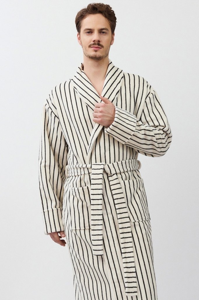 sku: LANA | Brand: Aruelle  | Size: Small Medium Large XLarge XXLarge  | Colors: Кремовый/Черный  | Бренды Aruelle | Мужская коллекция Халаты | Title: Халат LANA