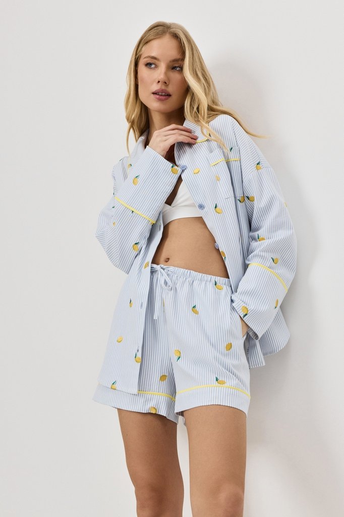 sku: LENORA | Brand: Aruelle  | Size: Small Medium Large XLarge XXLarge  | Colors: Светло-Голубой  | Бренды Aruelle | Домашняя одежда Пижамы | Title: Пижама с шортами LENORA