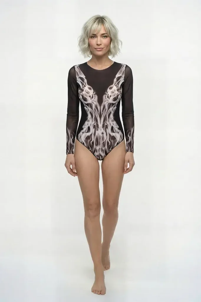 sku: 24001072 | Brand: RoDaSoleil  | Size: XSmall Small Medium Large XLarge  | Colors: Цветной  | Бренды RoDaSoleil | Купальники Слитные | Title: Слитный купальник ДЫМ