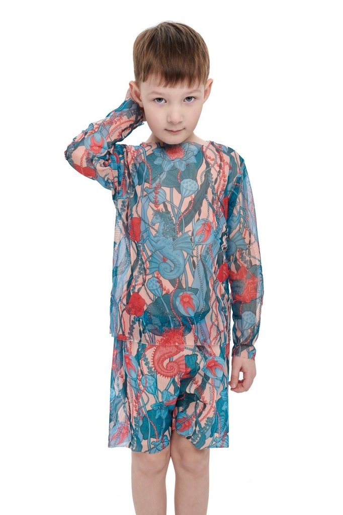 sku: 24002210 | Brand: RoDaSoleil  | Size: 104 110 116 122 128 134 140 146 152 158  | Colors: Цветной  | Бренды RoDaSoleil | Детские купальники | Title: Шорты детские МОРСКИЕ ЕДИНОРОГИ