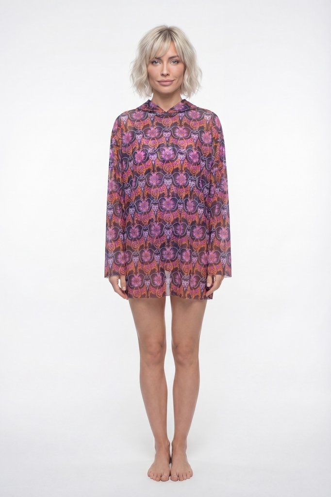 sku: 26004523 | Brand: RoDaSoleil  | Size: L/XL S/M  | Colors: Цветной  | Бренды RoDaSoleil | Пляжная одежда | Title: Футболка СРЕДНЕВЕКОВЬЕ Серый с капюшоном
