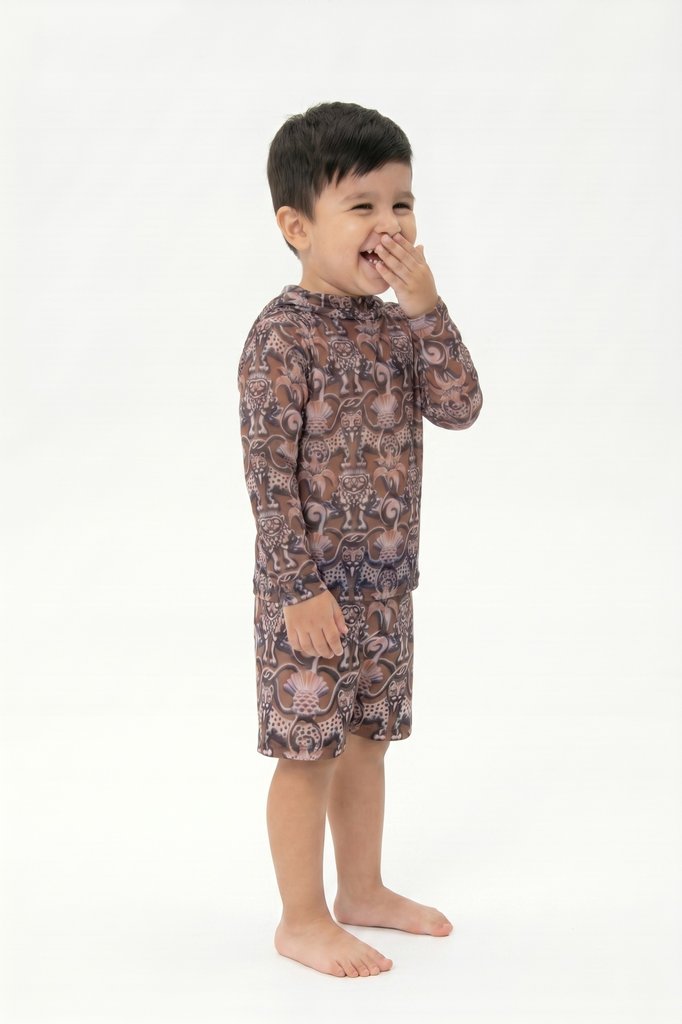 sku: 26002214 | Brand: RoDaSoleil  | Size: 104 110 116 122 128 134 140 146 152 158  | Colors: Цветной  | Бренды RoDaSoleil | Детские купальники | Title: Шорты детские СРЕДНЕВЕКОВЬЕ Коричневый