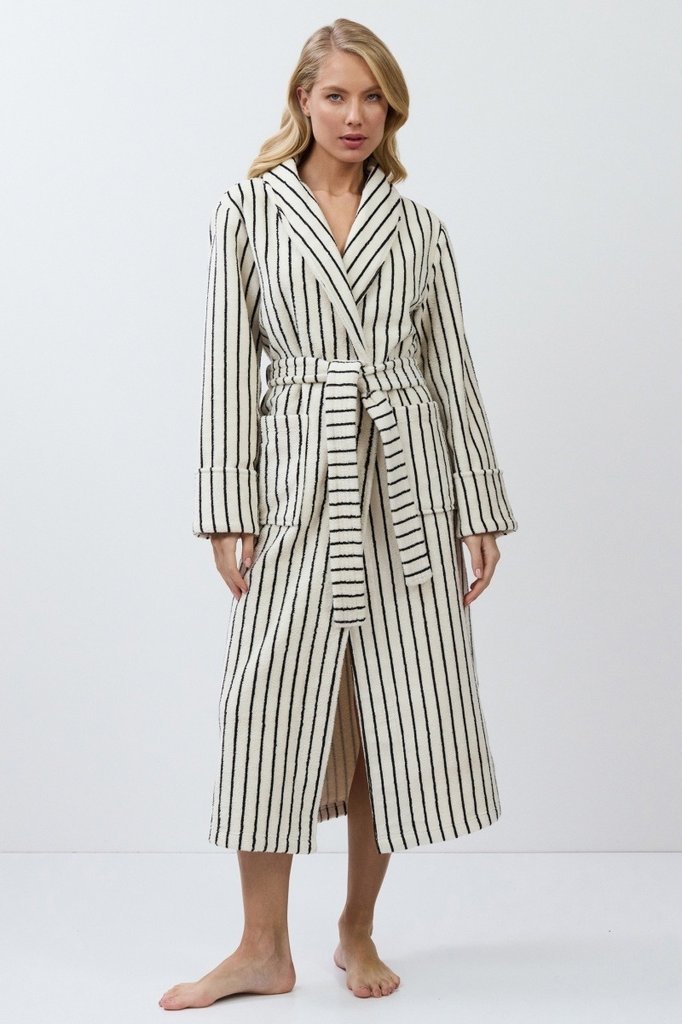 sku: LANA | Brand: Aruelle  | Size: XSmall Small Medium Large XLarge XXLarge  | Colors: Кремовый/Черный  | Бренды Aruelle | Домашняя одежда Халаты | Title: Халат LANA