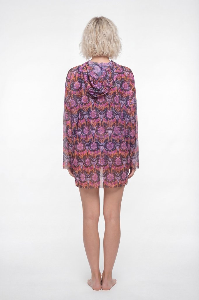 sku: 26004523 | Brand: RoDaSoleil  | Size: L/XL S/M  | Colors: Цветной  | Бренды RoDaSoleil | Пляжная одежда | Title: Футболка СРЕДНЕВЕКОВЬЕ Серый с капюшоном