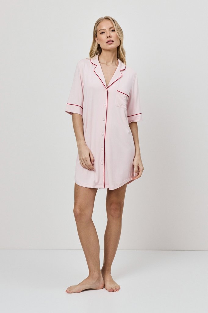 sku: AMORIA | Brand: Aruelle  | Size: XSmall Small Medium Large XLarge XXLarge  | Colors: Светло-Розовый  | Бренды Aruelle | Домашняя одежда Сорочки | Title: Сорочка AMORIA