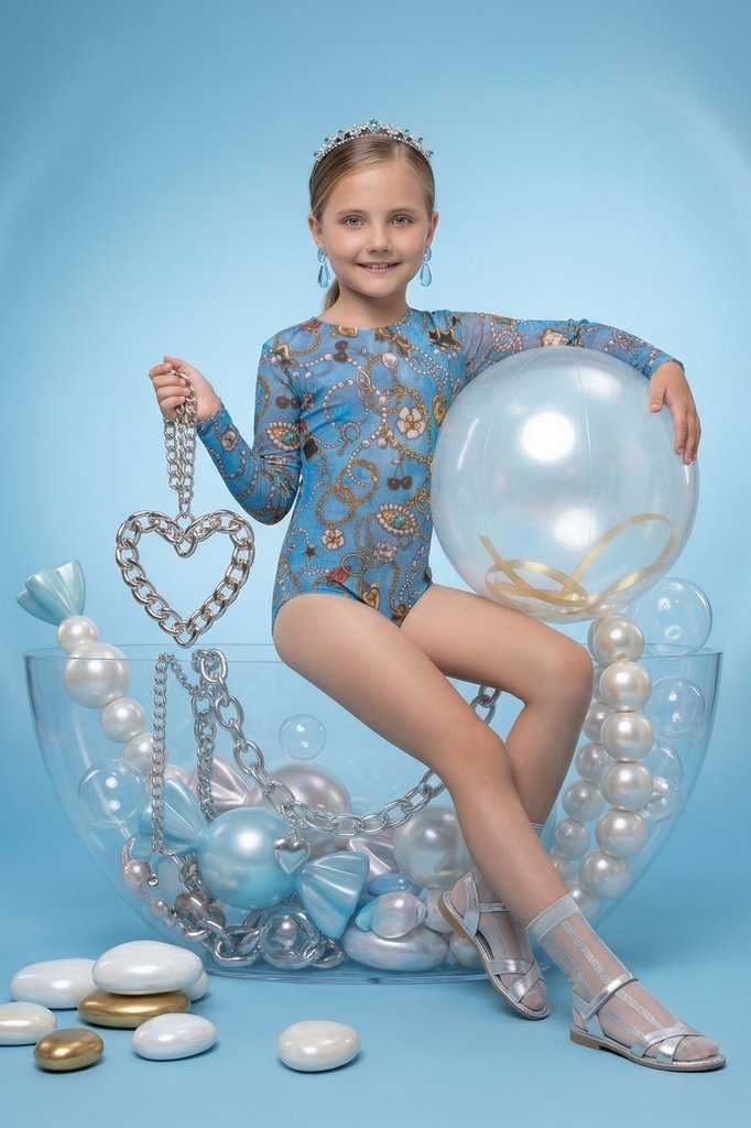sku: 25002316 | Brand: RoDaSoleil  | Size: 104 110 116 122 128 134 140 146 152 158  | Colors: Цветной  | Бренды RoDaSoleil | Детские купальники | Title: Слитный купальник ДЖИНС