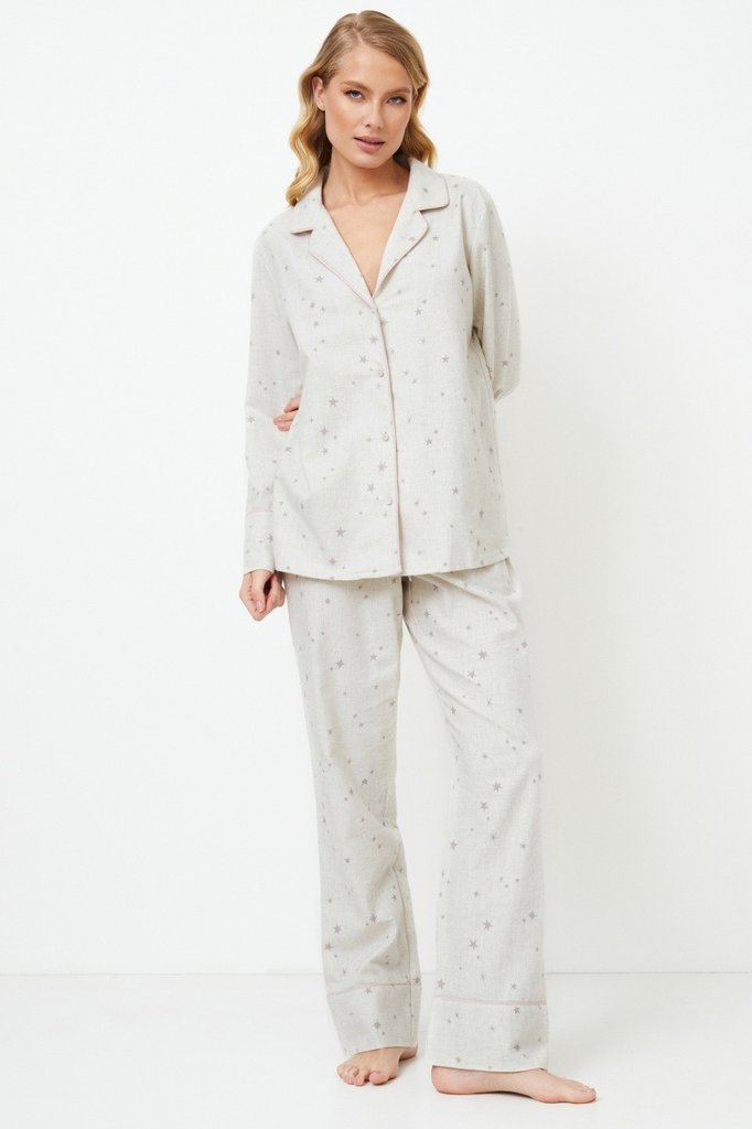 sku: DOROTHEA | Brand: Aruelle  | Size: XSmall Small Medium Large XLarge XXLarge  | Colors: Светло-серый  | Бренды Aruelle | Домашняя одежда Пижамы | Title: Пижама с брюками DOROTHEA