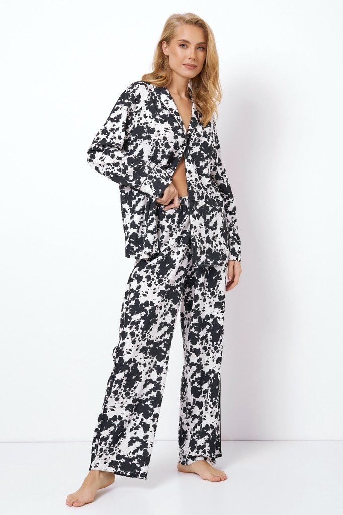 sku: MELODY | Brand: Aruelle  | Size: XSmall Small Medium Large XLarge XXLarge  | Colors: Черный/Белый  | Бренды Aruelle | Домашняя одежда Пижамы | Title: Пижама с брюками MELODY