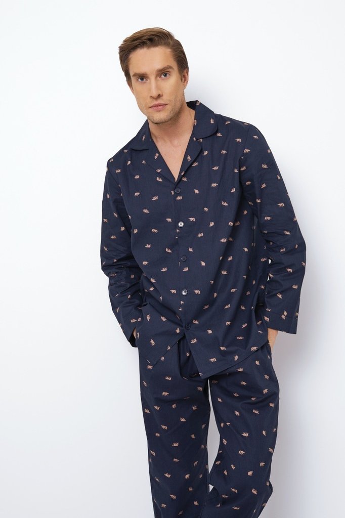 sku: BENJAMIN | Brand: Aruelle  | Size: Small Medium Large XLarge XXLarge  | Colors: Темно-синий  | Бренды Aruelle | Мужская коллекция Пижамы | Title: Пижама с брюками BENJAMIN