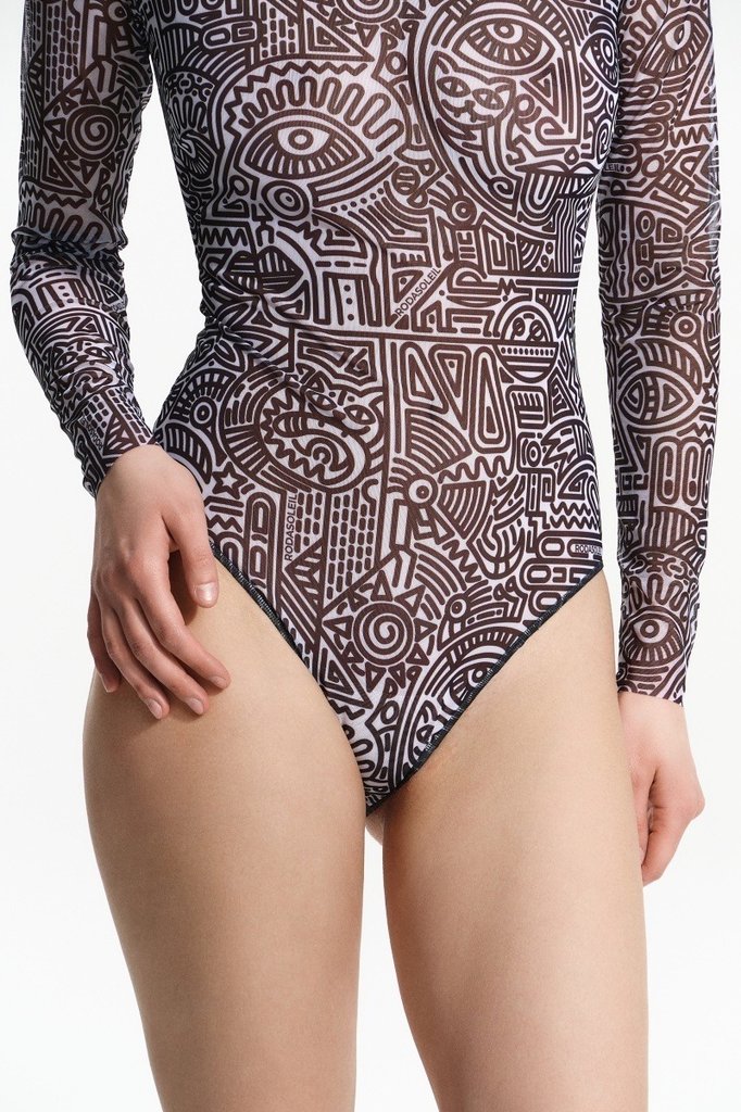 sku: 25001035 | Brand: RoDaSoleil  | Size: XSmall Small Medium Large XLarge  | Colors: Цветной  | Бренды RoDaSoleil | Купальники Слитные | Title: Слитный купальник DOODLING