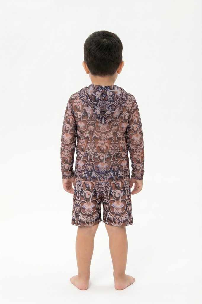 sku: 26002214 | Brand: RoDaSoleil  | Size: 104 110 116 122 128 134 140 146 152 158  | Colors: Цветной  | Бренды RoDaSoleil | Детские купальники | Title: Шорты детские СРЕДНЕВЕКОВЬЕ Коричневый