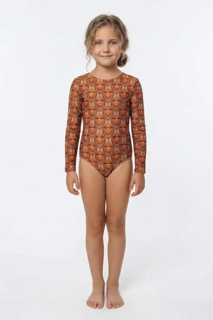 sku: 22002378 | Brand: RoDaSoleil  | Size: 104 110 116 122 128 134 140 146  | Colors: Коричневый  | Бренды RoDaSoleil | Детские купальники | Title: Слитный купальник АФРИКА