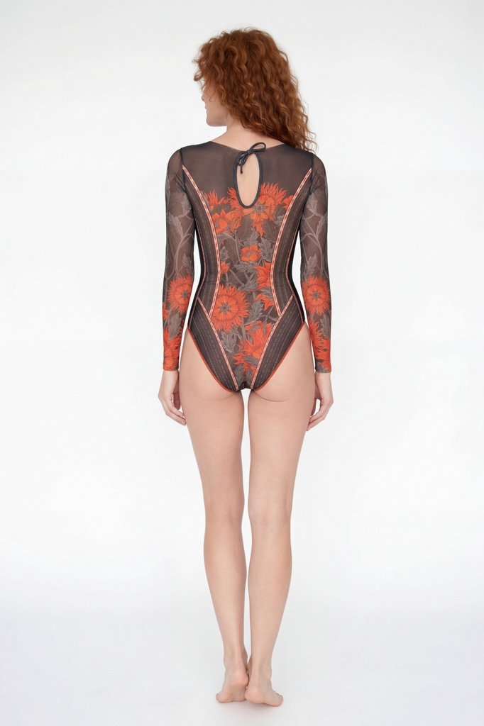 sku: 26001060 | Brand: RoDaSoleil  | Size: XSmall Small Medium Large XLarge  | Colors: Цветной  | Бренды RoDaSoleil | Купальники Слитные | Title: Слитный купальник АРКАН СОЛНЦЕ Оранжевый