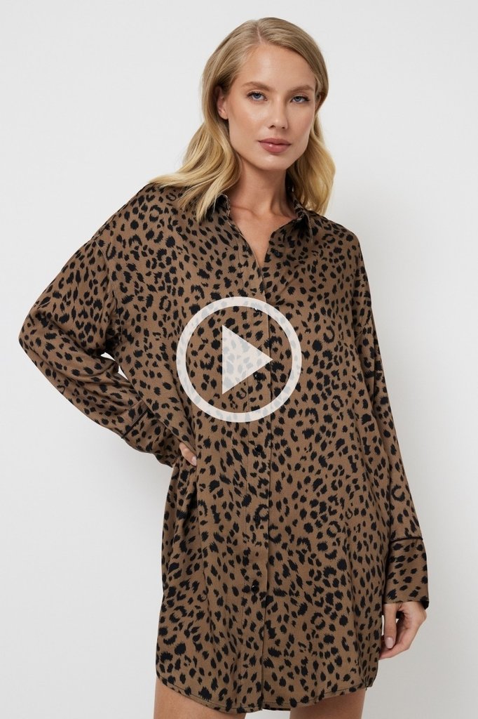 sku: KIANNA | Brand: Aruelle  | Size: XSmall Small Medium Large XLarge XXLarge  | Colors: Леопард  | Бренды Aruelle | Домашняя одежда Сорочки | Title: Сорочка KIANNA