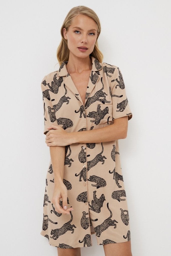 sku: SORAYA | Brand: Aruelle  | Size: XSmall Small Medium Large XLarge XXLarge  | Colors: Капучино/Черный  | Бренды Aruelle | Домашняя одежда Сорочки | Title: Сорочка SORAYA