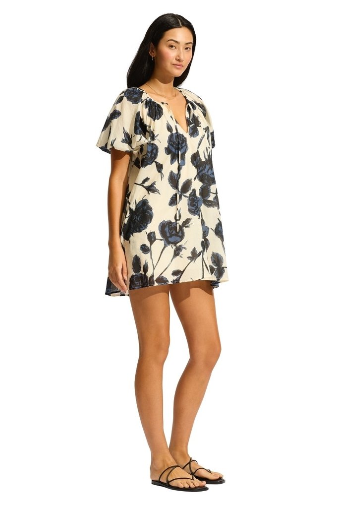 sku: 55489-DR | Brand: Seafolly  | Size: Small Medium Large  | Colors: Черный/экрю  | Бренды Seafolly | Пляжная одежда | Title: Платье ROCOCO