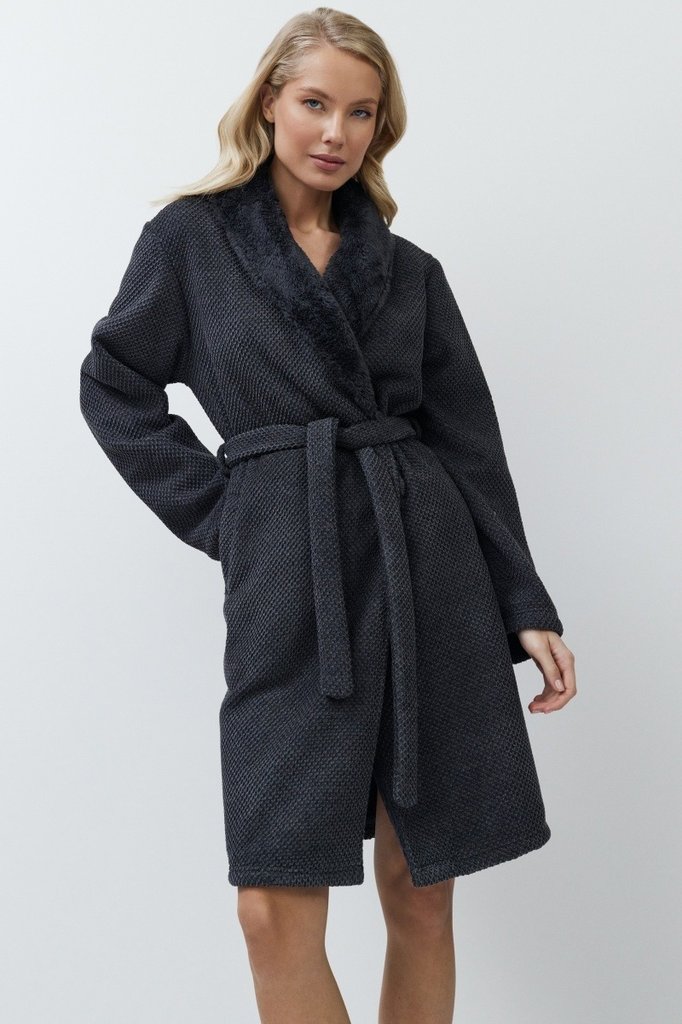 sku: GEORGIA | Brand: Aruelle  | Size: XSmall Small Medium Large XLarge  | Colors: Графит  | Бренды Aruelle | Домашняя одежда Халаты | Title: Халат GEORGIA