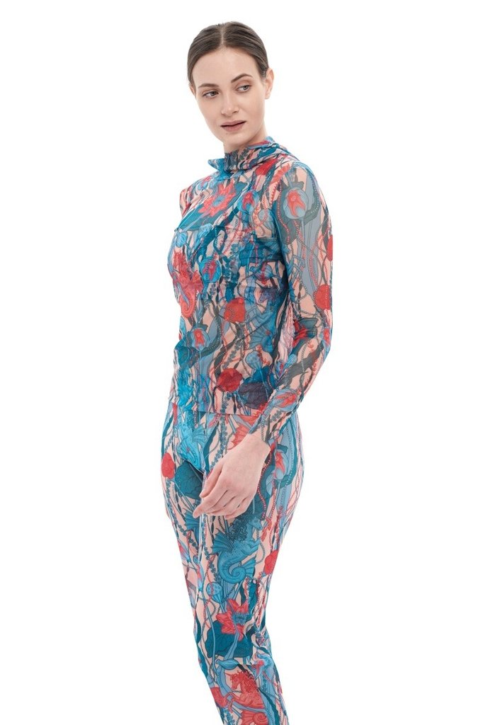 sku: 24000710 | Brand: RoDaSoleil  | Size: XSmall Small Medium Large XLarge  | Colors: Цветной  | Бренды RoDaSoleil | Пляжная одежда | Title: Футболка МОРСКИЕ ЕДИНОРОГИ с капюшоном