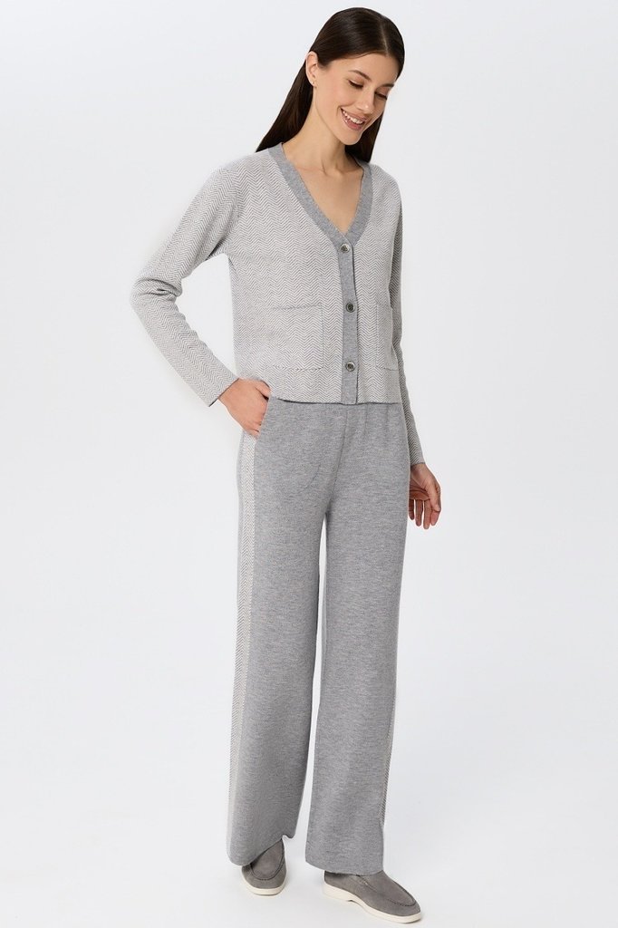 sku: W25-00CH0210 | Brand: Marc Andre  | Size: 36 38 40 42 44 46  | Colors: Серый  | Бренды Marc&Andre | Кашемир Брюки | Title: Брюки ETERNAL WAVES