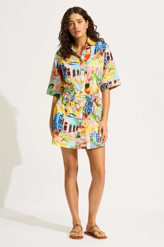 sku: 55442-DR | Brand: Seafolly  | Size: Small Medium Large  | Colors: Бирюзовый  | Бренды Seafolly | Пляжная одежда | Title: Платье - рубашка CUBA