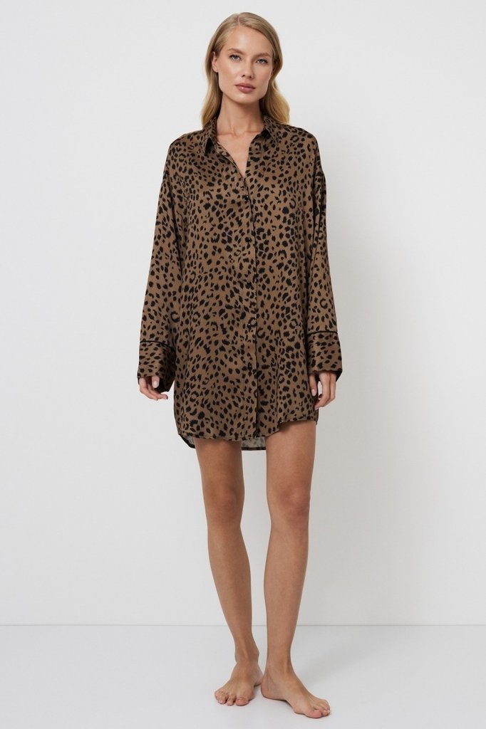 sku: KIANNA | Brand: Aruelle  | Size: XSmall Small Medium Large XLarge XXLarge  | Colors: Леопард  | Бренды Aruelle | Домашняя одежда Сорочки | Title: Сорочка KIANNA