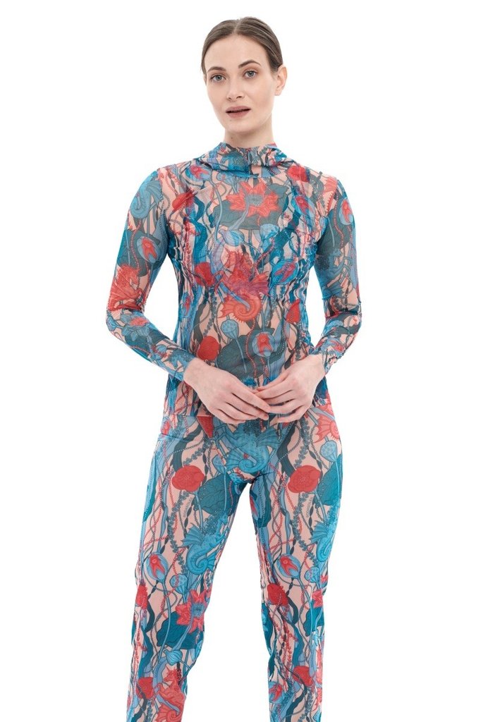 sku: 24000710 | Brand: RoDaSoleil  | Size: XSmall Small Medium Large XLarge  | Colors: Цветной  | Бренды RoDaSoleil | Пляжная одежда | Title: Футболка МОРСКИЕ ЕДИНОРОГИ с капюшоном