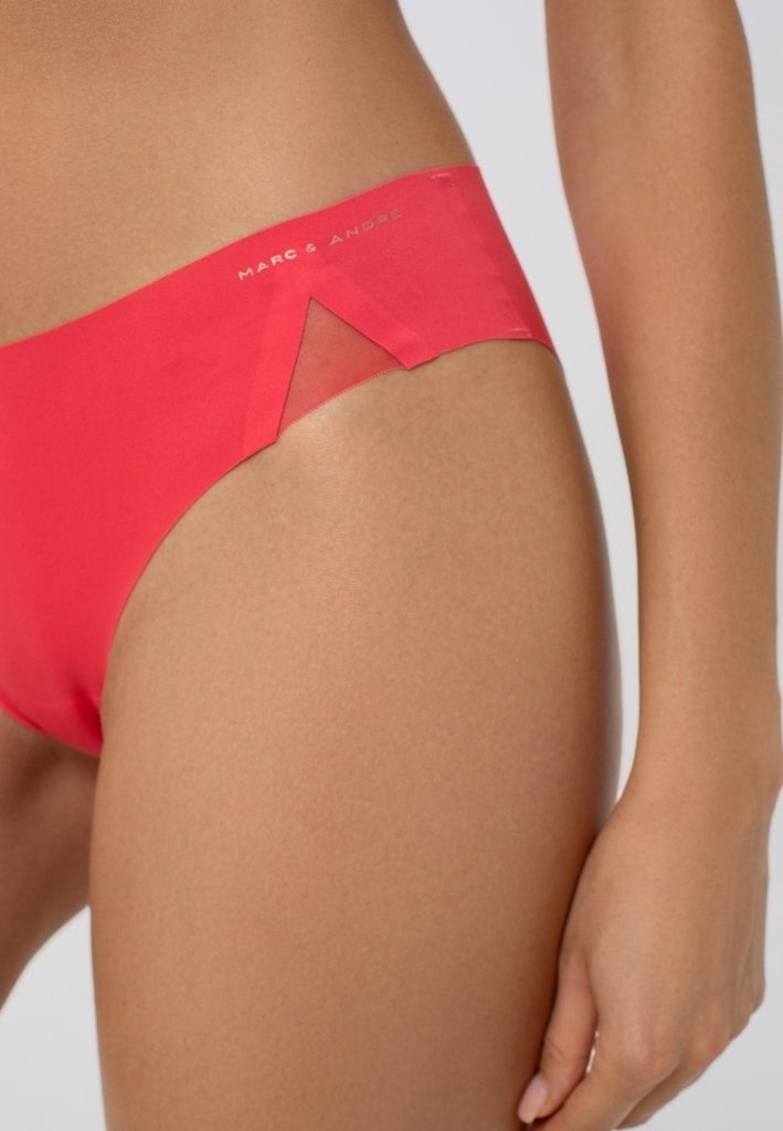 sku: S25-0893-O2-BZO-SZ | Brand: Marc Andre  | Size: 36 38 40 42 44 46  | Colors: Коралл  | Бренды Marc&Andre | Трусы Нижнее белье Бразильяна | Title: Бразильяна TENDER SKIN
