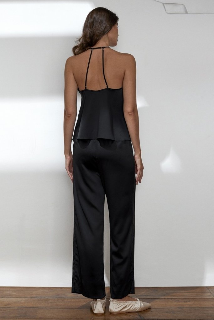 sku: 60614 | Brand: Laete  | Size: XSmall Small Medium Large XLarge  | Colors: Черный  | Бренды Laete | Домашняя одежда Пижамы | Title: Пижама с брюками