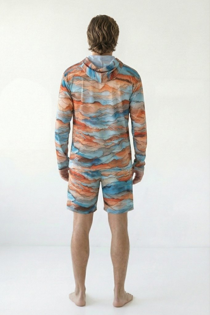 sku: 26003240 | Brand: RoDaSoleil  | Size: Small Medium Large XLarge XXLarge  | Colors: Цветной  | Бренды RoDaSoleil | Мужская коллекция Пляжная одежда | Title: Футболка АНЗА с капюшоном