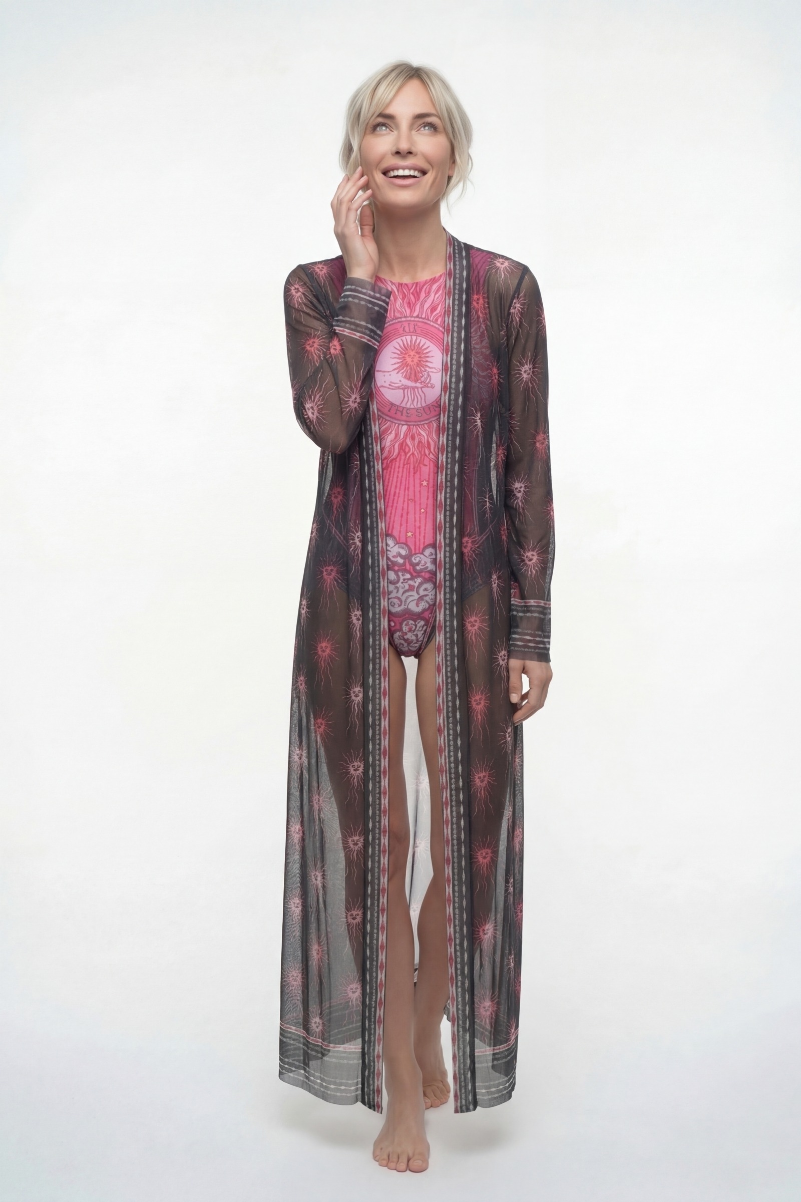 sku: 26002756 | Brand: RoDaSoleil  | Size: Onesize  | Colors: Цветной  | Бренды RoDaSoleil | Пляжная одежда | Title: Халат АРКАН СОЛНЦЕ Серый