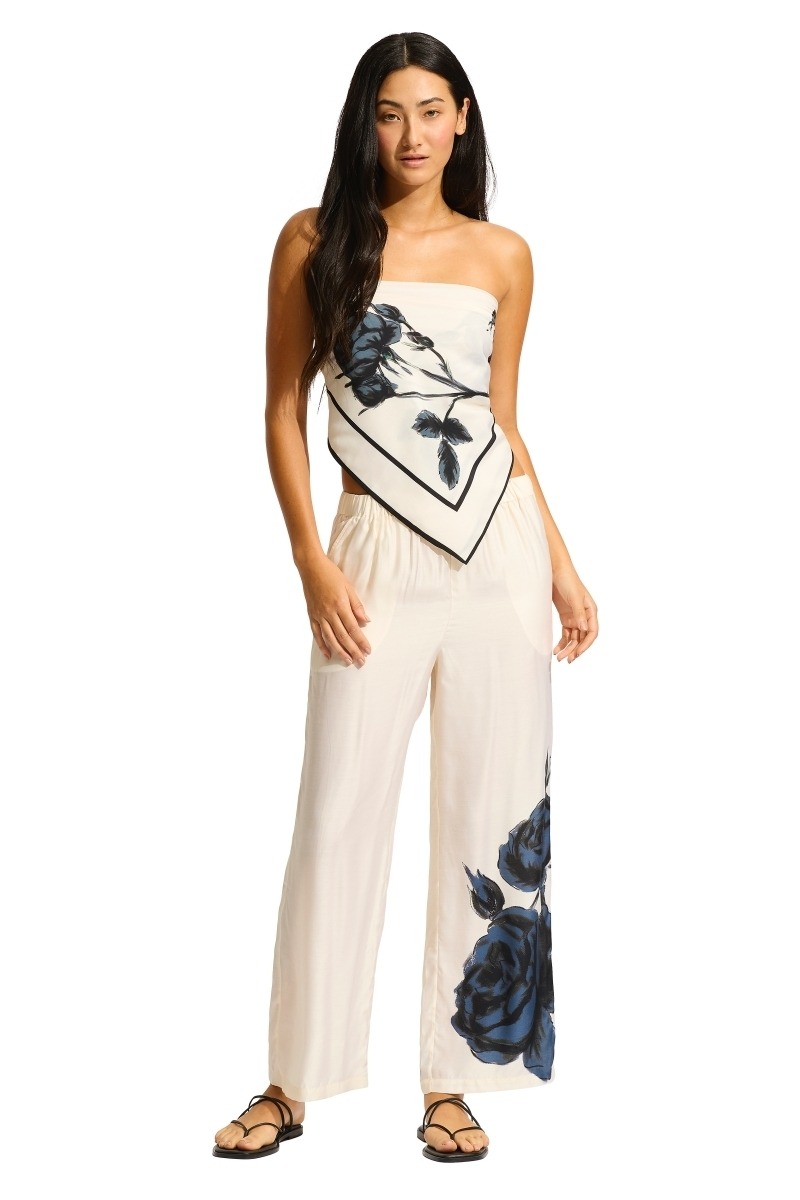 sku: 55486-PA | Brand: Seafolly  | Size: Small Medium Large  | Colors: Черный/экрю  | Бренды Seafolly | Пляжная одежда | Title: Брюки ROCOCO