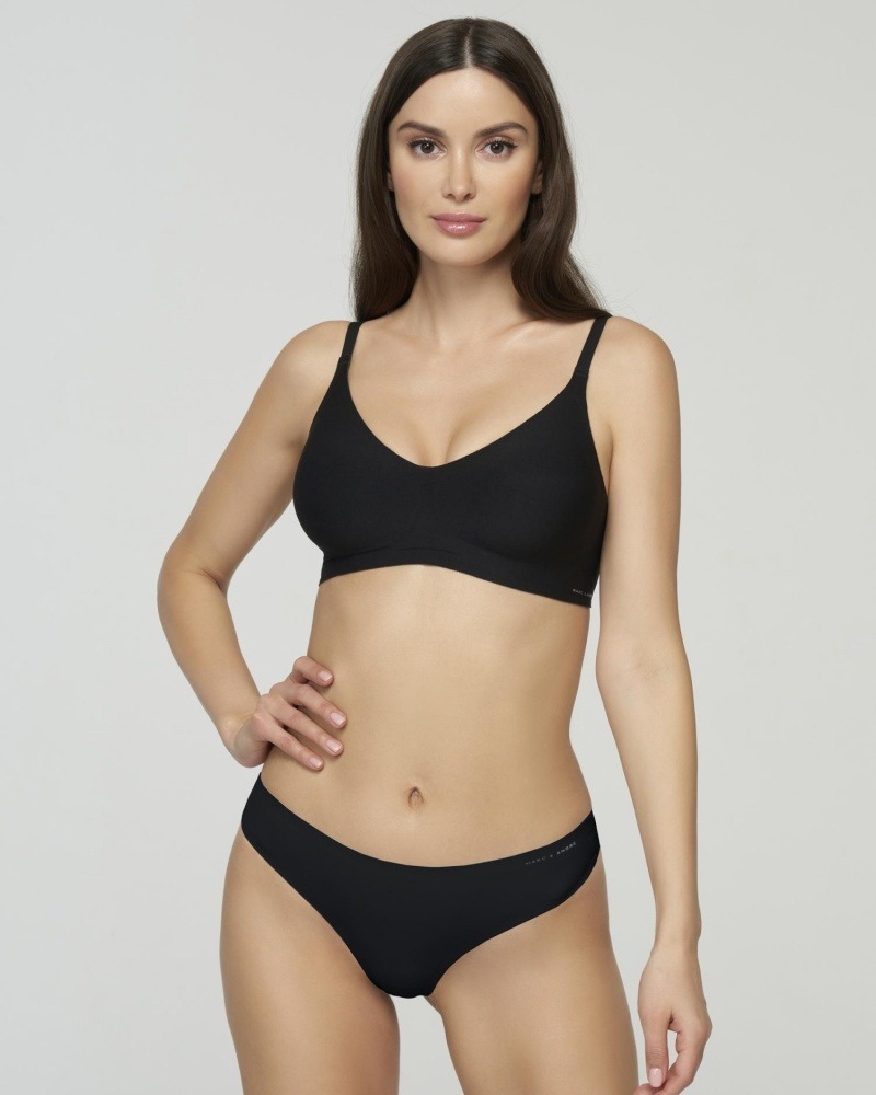 sku: W21-1491-STO-SZ | Brand: Marc Andre  | Size: 36 38 40 42 44  | Colors: Черный  | Бренды Marc&Andre | Трусы Нижнее белье Стринги | Title: Стринги TENDER SKIN