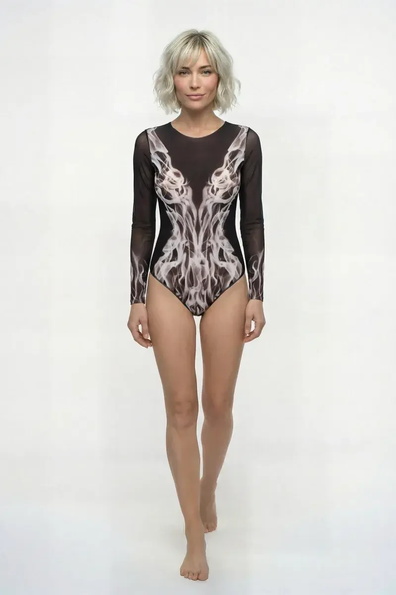 sku: 24001072 | Brand: RoDaSoleil  | Size: XSmall Small Medium Large XLarge  | Colors: Цветной  | Бренды RoDaSoleil | Купальники Слитные | Title: Слитный купальник ДЫМ
