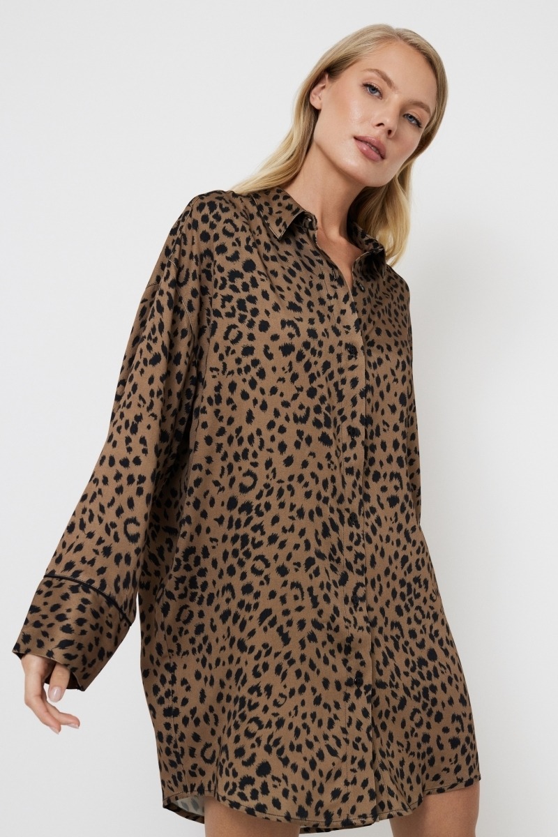 sku: KIANNA | Brand: Aruelle  | Size: XSmall Small Medium Large XLarge XXLarge  | Colors: Леопард  | Бренды Aruelle | Домашняя одежда Сорочки | Title: Сорочка KIANNA