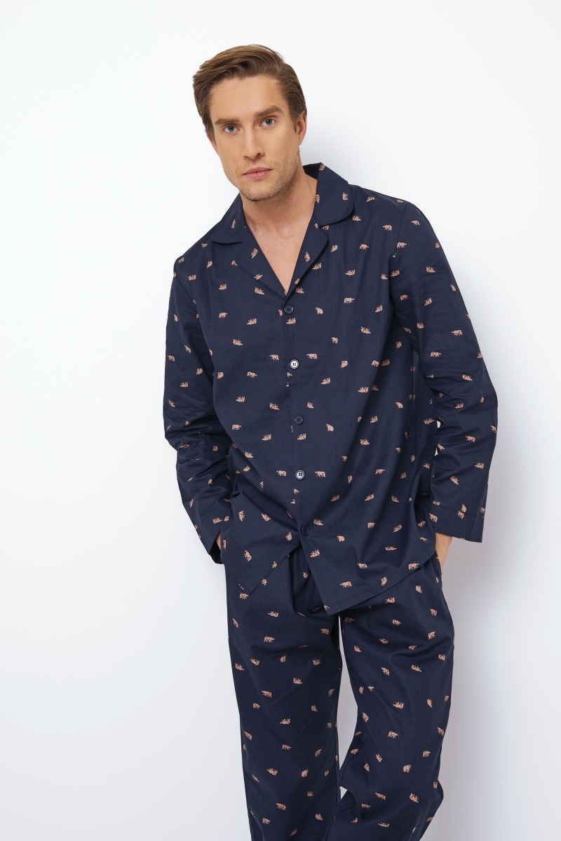 sku: BENJAMIN | Brand: Aruelle  | Size: Small Medium Large XLarge XXLarge  | Colors: Темно-синий  | Бренды Aruelle | Мужская коллекция Пижамы | Title: Пижама с брюками BENJAMIN